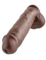 11" Cock with Balls  Brown - Image 2