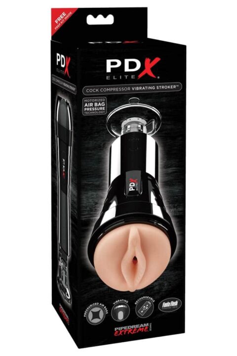 Cock Compressor Vibrating Stroker   Light/Black