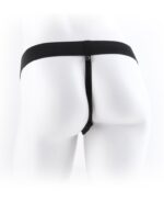 9" Hollow Strap-On with Balls  Light/Black - Image 4