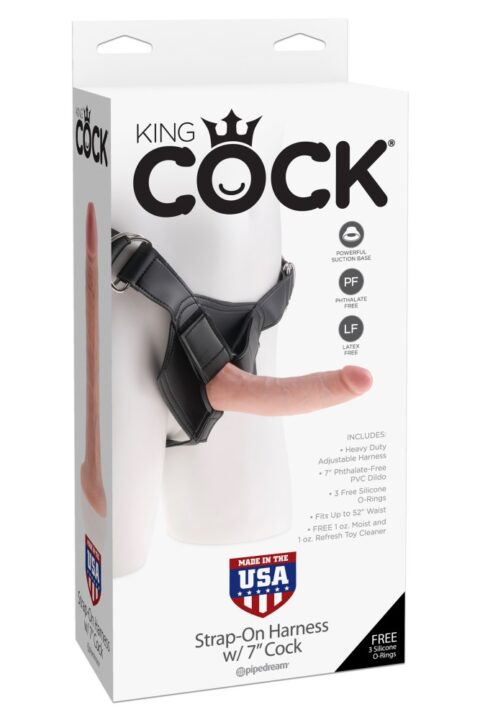 Strap on Harness with 7" Cock  Light