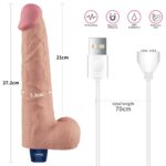 10.5" REAL SOFTEE Rechargeable Vibrating Dildo(Flesh) - Image 7