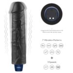 9.5" REAL SOFTEE Rechargeable Vibrating Dildo(Black) - Image 6