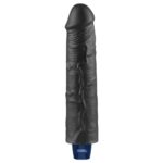 9.5" REAL SOFTEE Rechargeable Vibrating Dildo(Black) - Image 8