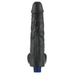 10" REAL SOFTEE Rechargeable Vibrating Dildo(Black) - Image 10
