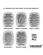 VIBEGGS - Ribs Delight - Vibrating Masturbation Sleeve - White - Image 10