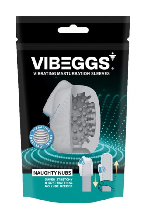 VIBEGGS - Naughty Nubs - Vibrating Masturbation Sleeve - White
