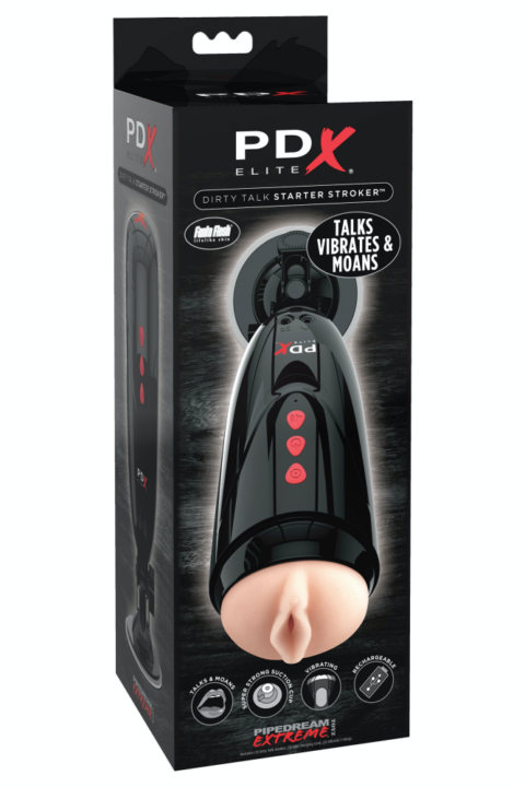Dirty Talk Starter Stroker  Light/Black