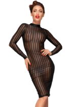 Classic dress made of elastic tulle - L