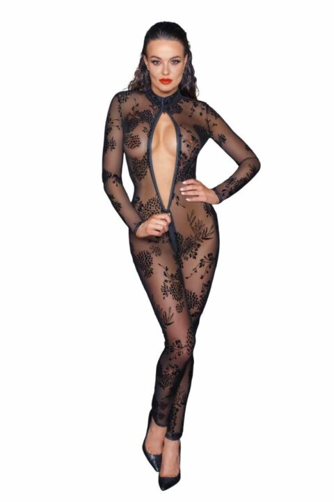 Long tulle overall with 3 way zipper - S