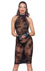 Midi tulle dress with velvet straps in the back - XL
