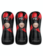 Pipedream Extreme Elite Vibrating Stroker Display - 12 pcs Light/Black - Image 3