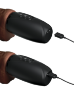 7.5" Thrusting Cock with Balls Brown - Image 8