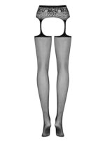 Garter stockings S307 black S/M/L - Image 2