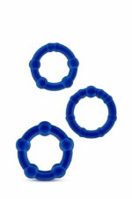 Stay Hard Beaded Cockrings Blue - Image 2