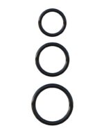 Silicone 3-Ring Stamina Set Black - Image 2